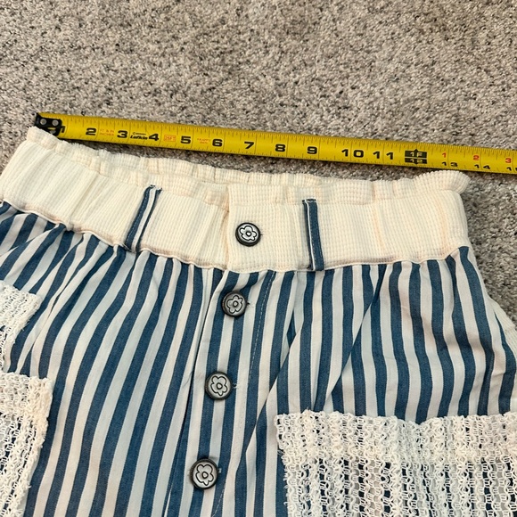 New POL Blue and White Striped Wide Leg Pants - Picture 10 of 13